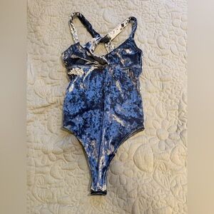 Aerie Gray Open-back Bodysuit